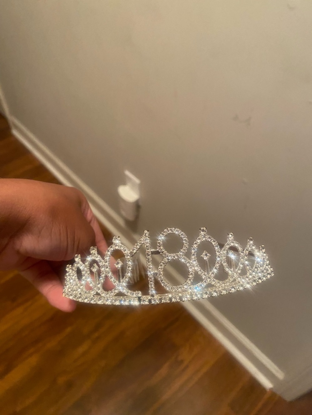 Crystal Rhinestone Tiara - Silver Sparkle